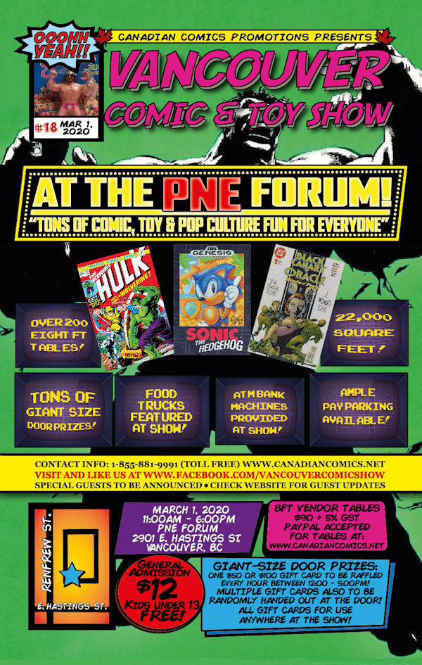 Vancouver Comic and Toy Show 18 Flyer