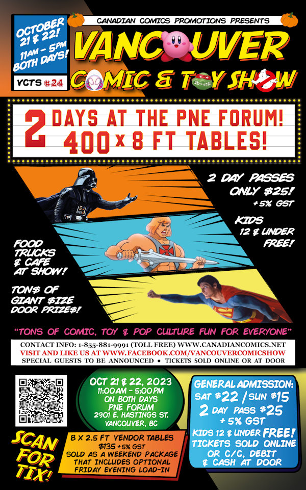 Vancouver Comic and Toy Show 24 Flyer.