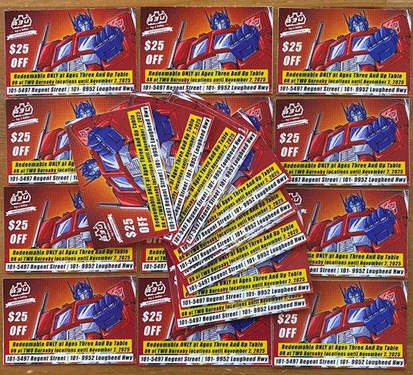 VCTS - Ages 3 and Up Matching Prizes